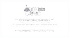 Desktop Screenshot of littleacorndaycare.com