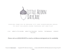 Tablet Screenshot of littleacorndaycare.com